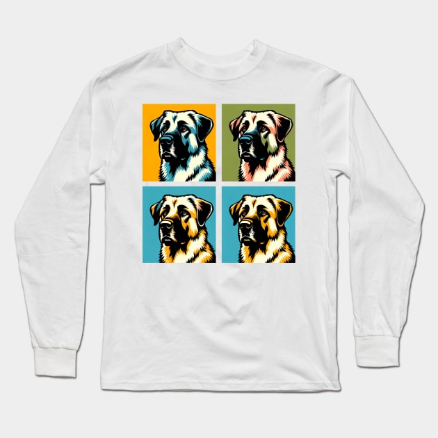 Anatolian Shepherd Pop Art - Dog Lovers Long Sleeve T-Shirt by PawPopArt